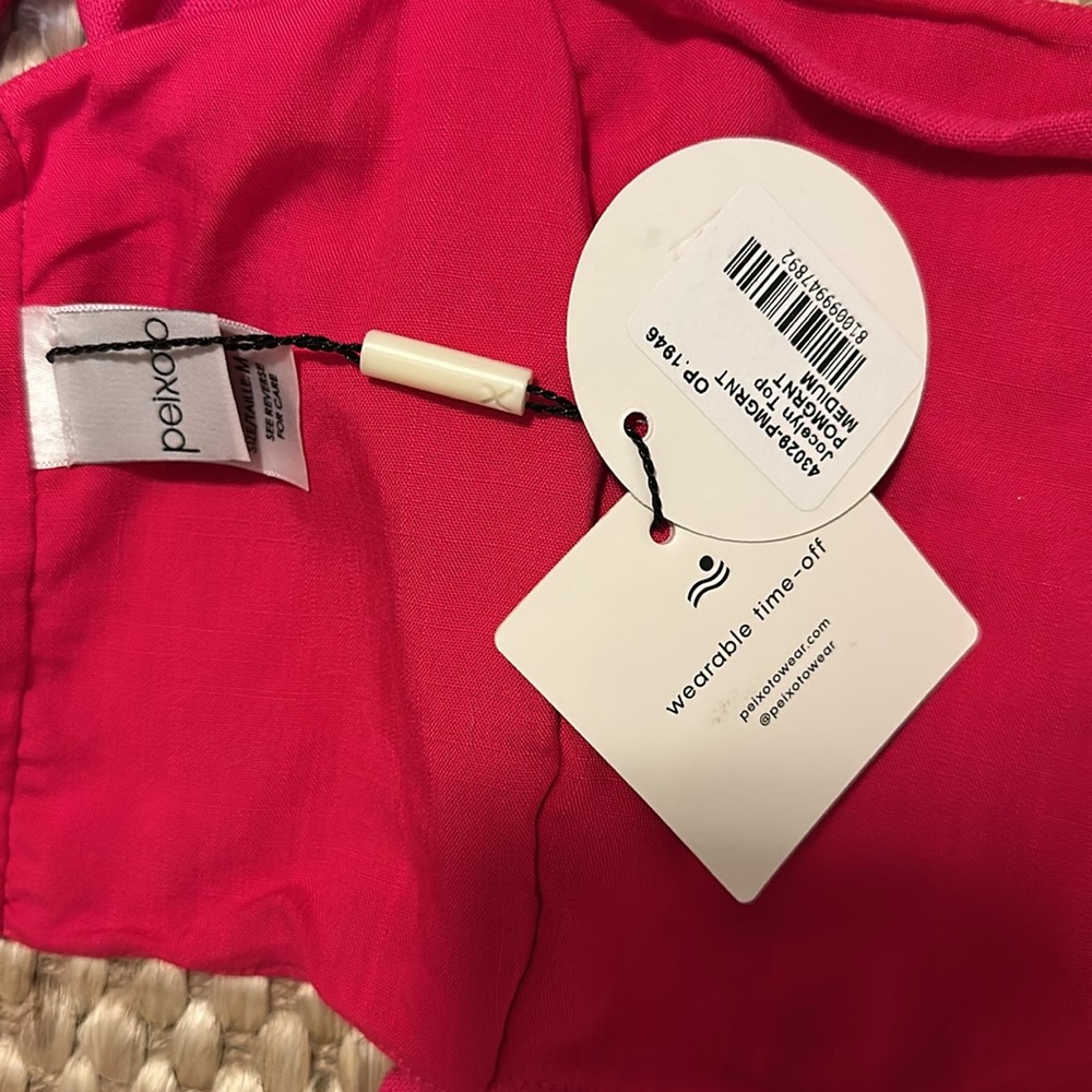 NWT Pink Ruffle Crop Top - Picture 4 of 5